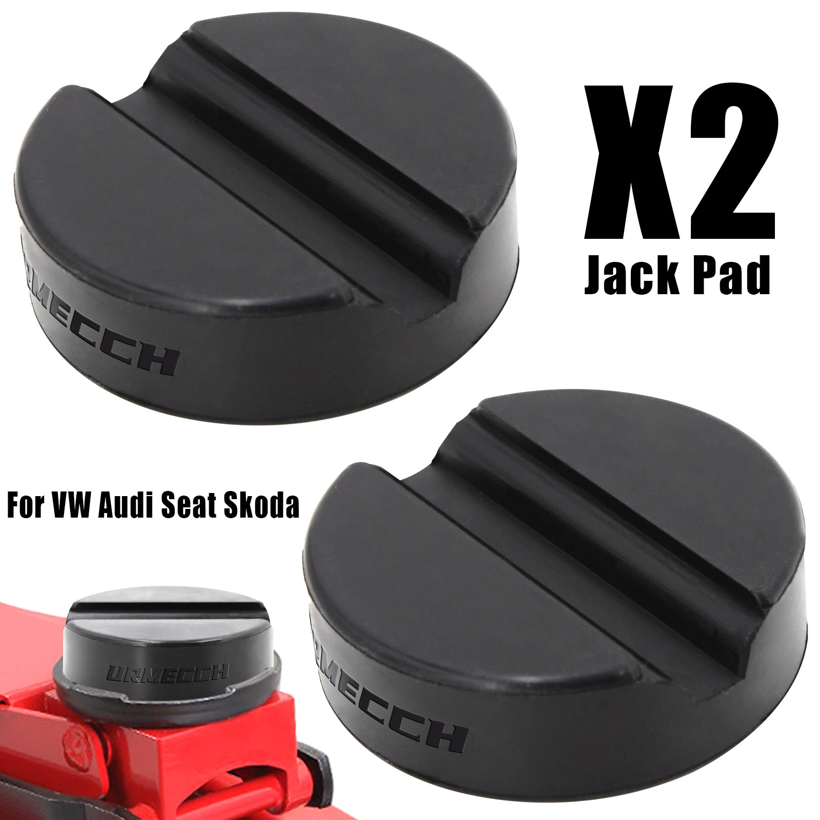 Rubber Jack Pad Pucks Support Pinch Weld Slotted Floor Frame Adapter Jacking Trolly Tool For VW