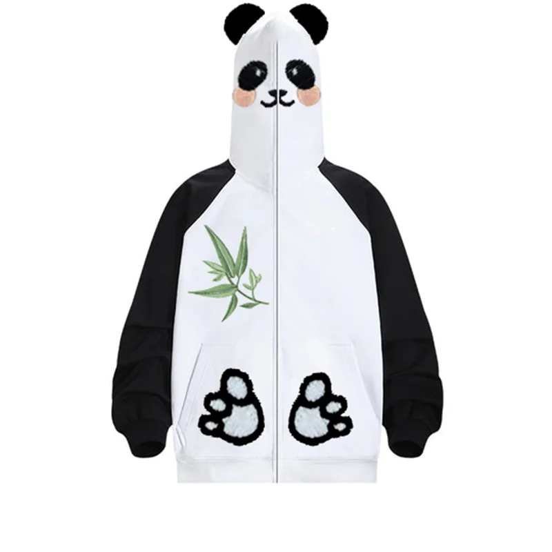 

Panda embroider Women sweatshirt hoodie Pullovers Y2k Long sleeve Korean Gothic dropshipping aesthetic kpop kawaii clothes