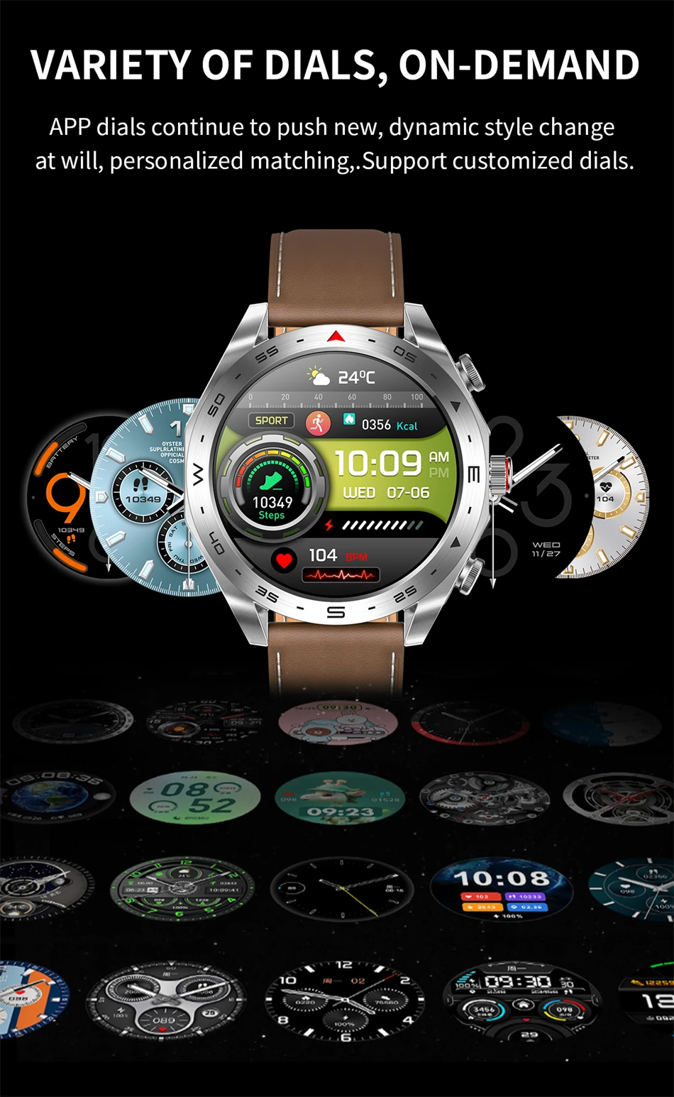 LIGE With Earbuds Bluetooth Headset Smartwatch Women Speaker Tracker Music Sport Watch Men Waterproof Smart Watch AMOLED Screen