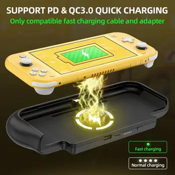 Battery Charger Case for Nintendo Switch Lite 10400mAh Portable Backup Charger Station Fast Charging Support PD & QC 3.0 2