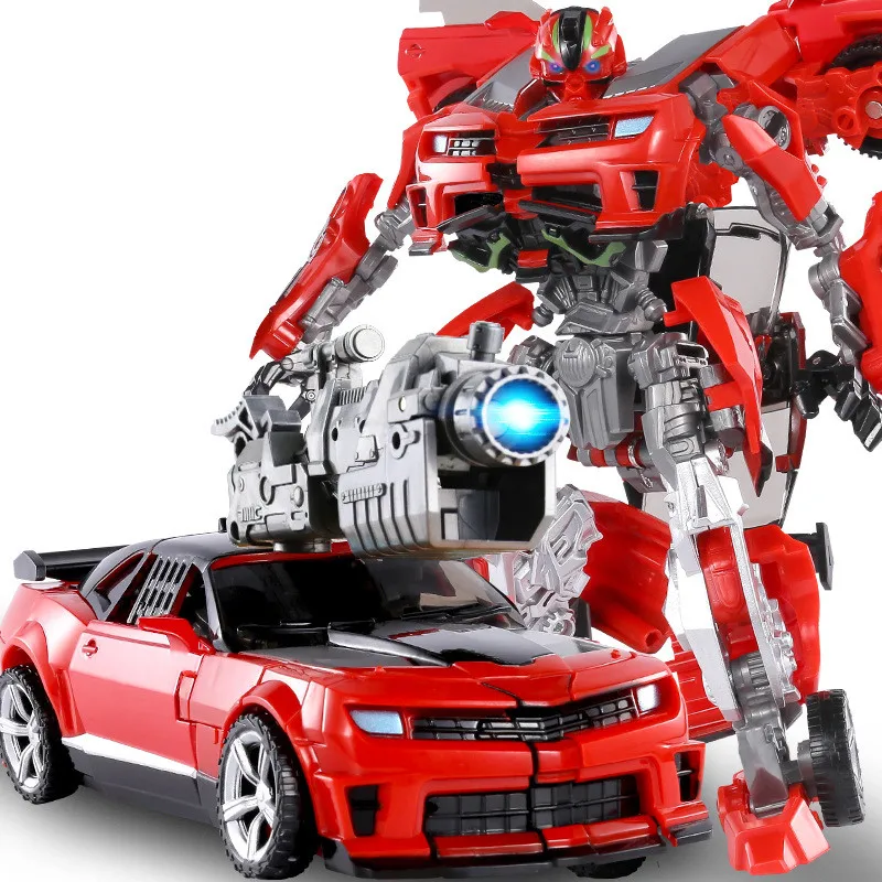 변신로봇  New 20cm Action Figure Toys Cool Red Transformation G1 Alloy Anime Robot Car Truck Model Movie Deformation Series Boy Kids Gift 