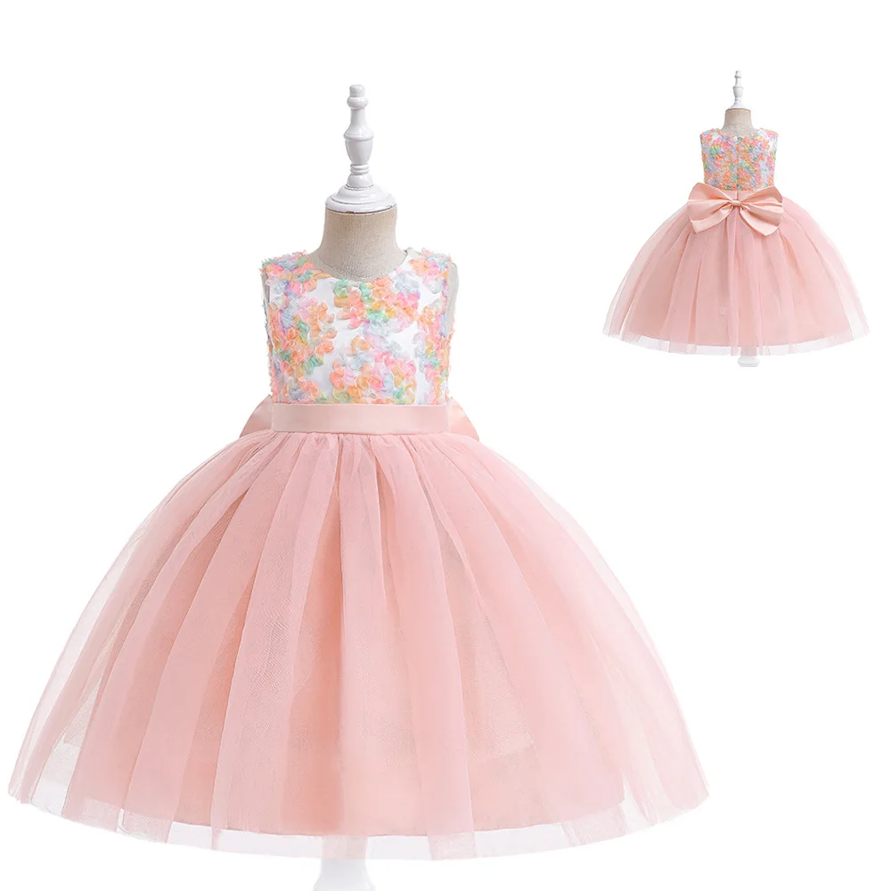 

Princess Pink Tulle Tutu Formal Wedding Pageant Party Dress Short Holy Communion Dresses Prom Vestidos for Girls 2023