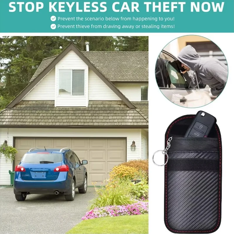 Premium Car Key Signal Blocker Pouch – RFID Blocking Faraday Cage Bag