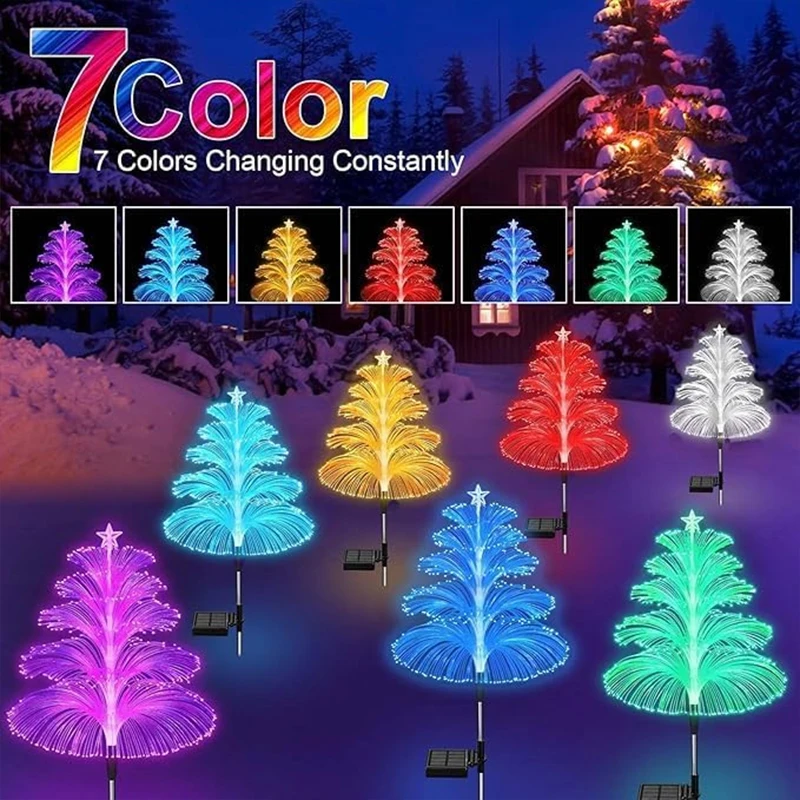 Solar Garden Light Outdoor Colorful Color-changing Jellyfish Lights Outdoor Landscape Lamp Garden Decorative Lamps Ground Plug_voghion.com