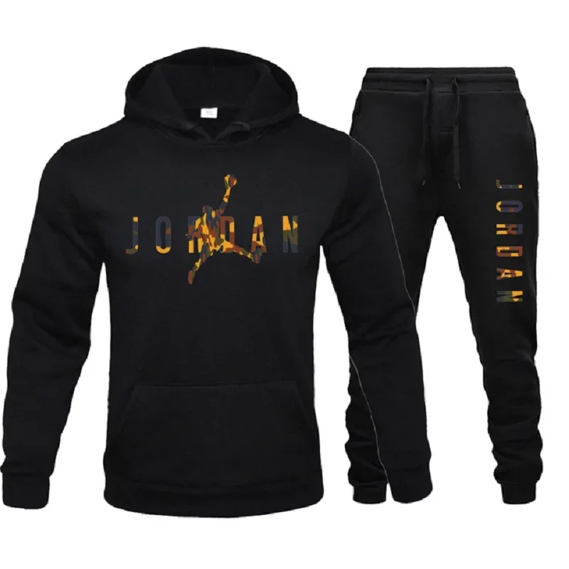 New Autumn Winter Fleece Warm Tracksuit Men Women Hoodies + Pants 2Pcs Sets Sweater Fashion Clothing Hip Hop Y2K Sportswear