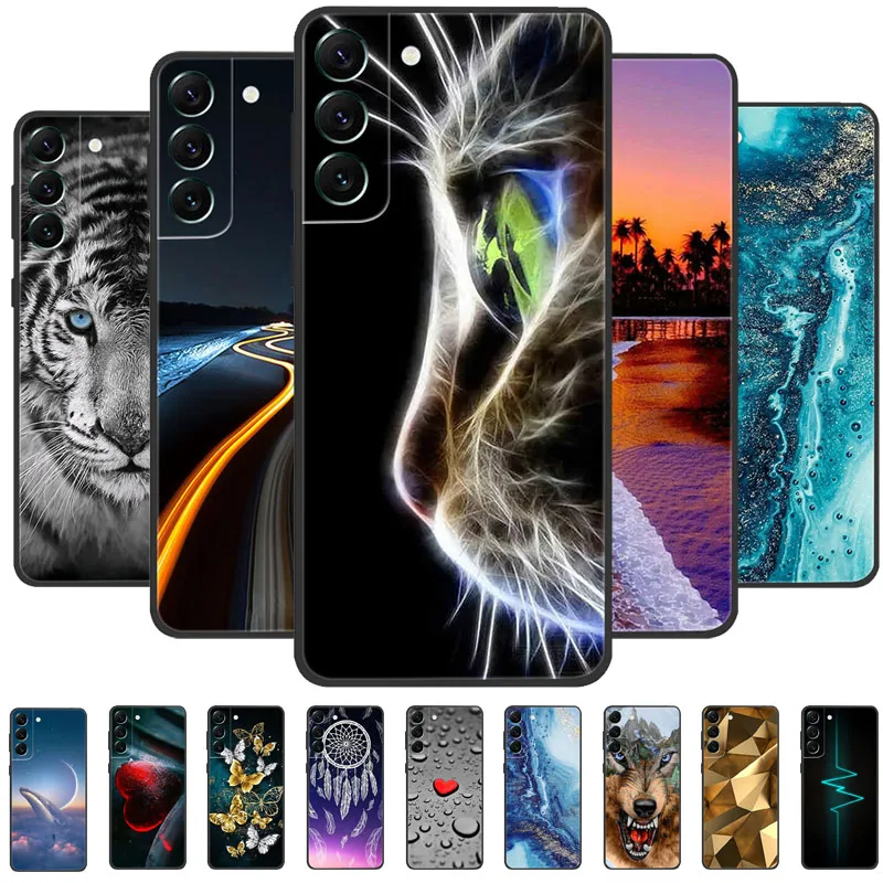 Per Samsung S22 Ultra Case S22 Plus Custodia Morbida In Silicone Per Samsung Galaxy S22Ultra S22 Plus Custodia Nera Paraurti Fundas