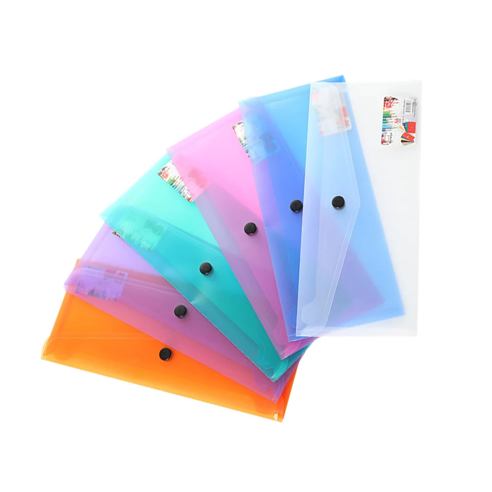 

A4 Plastic Document Folder Clear Document Envelope Folder With Snap Button Durable Storage Folder Organizer Random Color