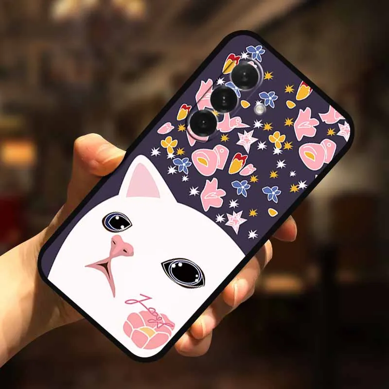 3D Flower Soft Relief Emboss Silicone Back Cover TPU Protector
