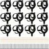 Black Metal Saddle Racks with Hooks, Pipes & Screws - Durable Horse Nail Storage and Neck Hanging Brackets for Bar 2