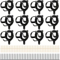 Black Metal Saddle Racks with Hooks, Pipes & Screws - Durable Horse Nail Storage and Neck Hanging Brackets for Bar 2
