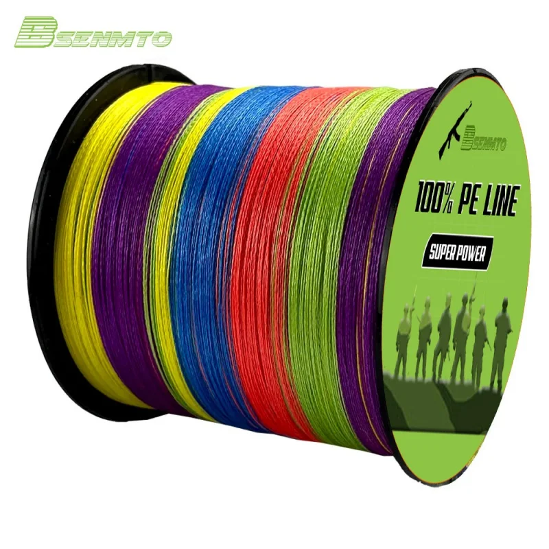 Bsenmto 300M 1000M 8 Fili Super Strong 4 Lenze Intrecciate Pe Multifilamento Linee Per La Pesca Alla Carpa Cavo Metallico Pesca