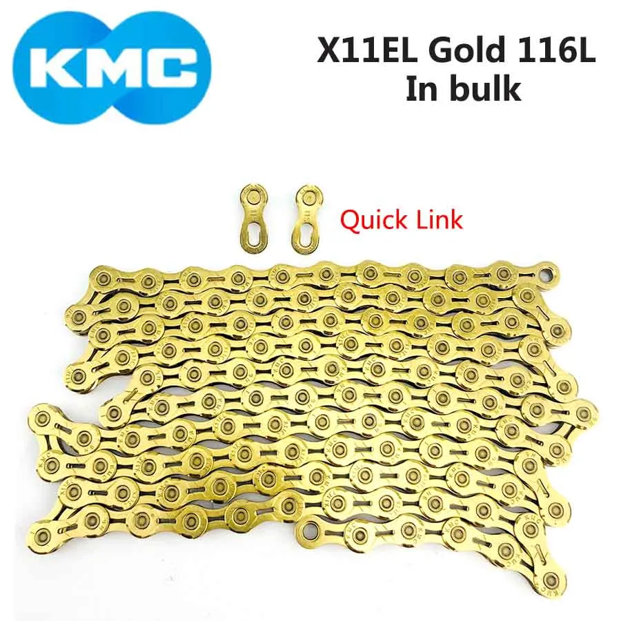 Велосипедная цепь KMC X11EL 116L 11 для скоростного велосипеда с быстроразъемным