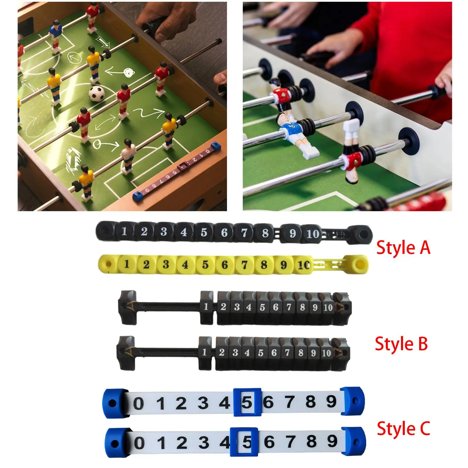 Foosball Scoreboard Foosball Scoring Unit Indicator Portable 10 Numbers Table Football Counter 2x For Scorekeeping