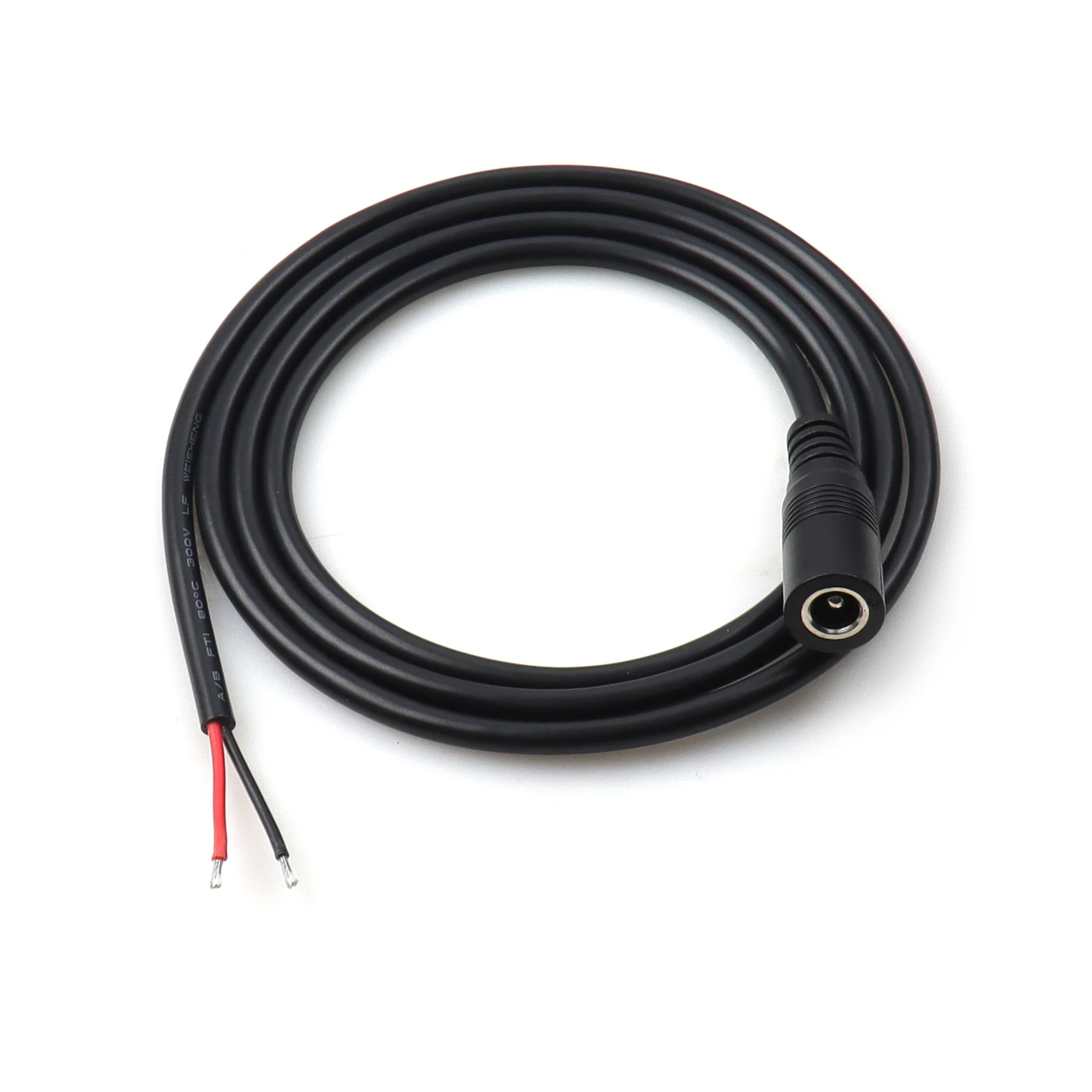 【LANO】블랙 1m/2m/3m DC5.5x2.1mm 암-오픈 엔드 전원 연장 케이블 20AWG DC5521 LED 조명 카메라 DIY 프로젝트 DVR용