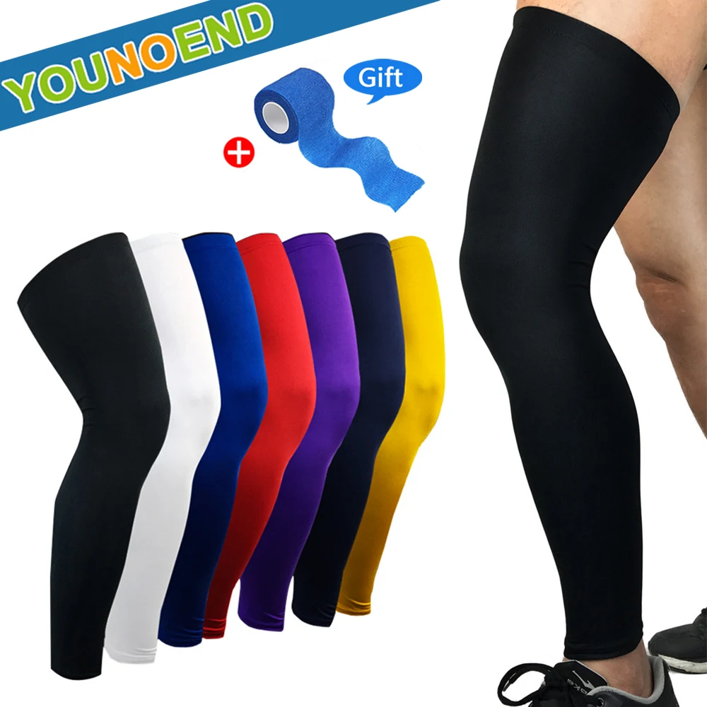 

2Pcs/Pair Sports Compression Full Leg Support Sleeves Sun Protection with Gift for Men Women Cycling Running Basketball Football