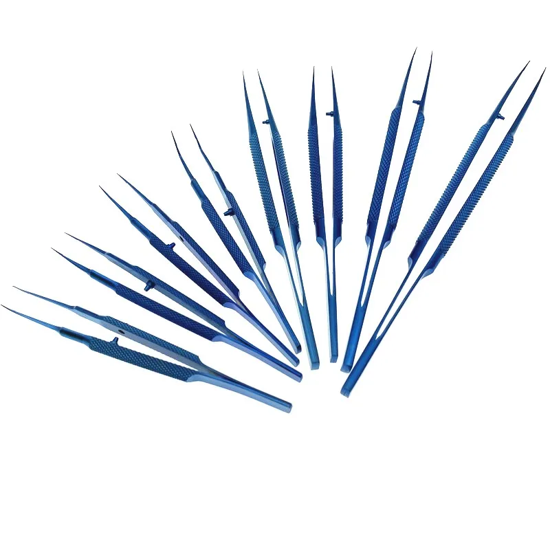 

Titanium Forceps Micro Ophthalmic Tweezers 10.5cm/14cm/16cm/18cm Round Handle Ophthalmic Instruments 1PCS