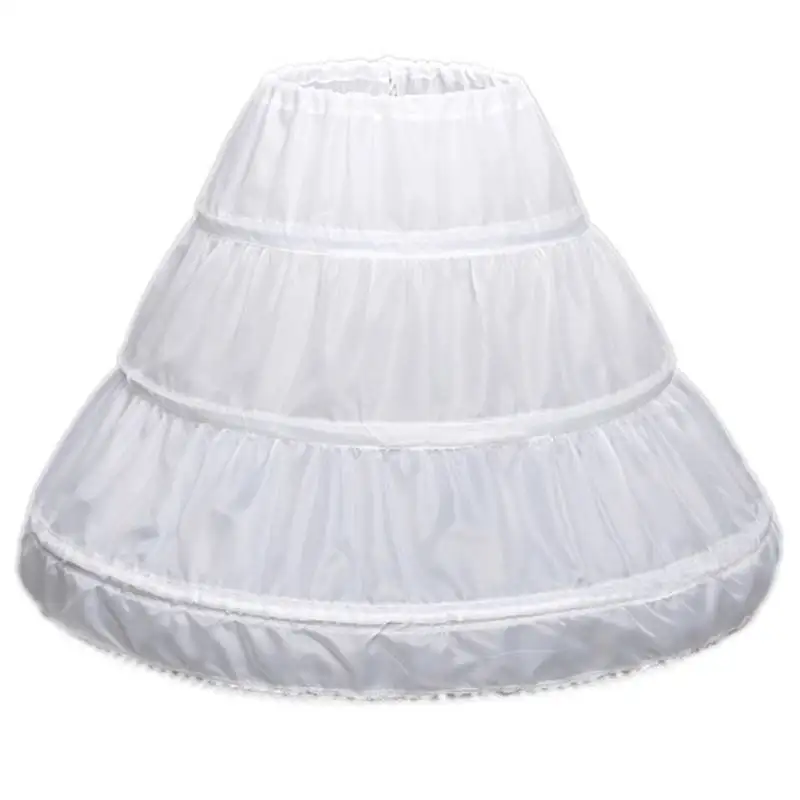 

Petticoat Little Skirt Crinoline 3 Hoops Used To Flower Girl Dress Puffy Kids Underskirt 2023