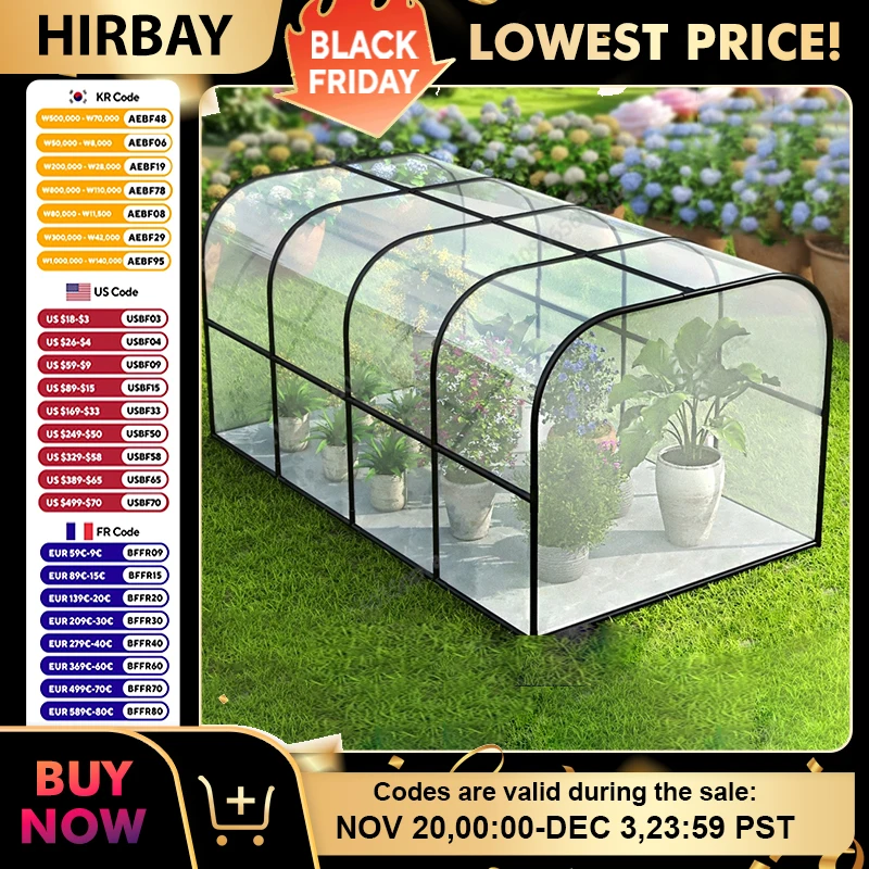 เรือนกระจกกันหนาวสำหรับปลูกต้นไม้ พร้อมผ้าคลุมกันความร้อนและป้องกันแสงแดด เหมาะสำหรับใช้ในสวนระเบียงและปลูกต้นไม้นอกบ้าน 1