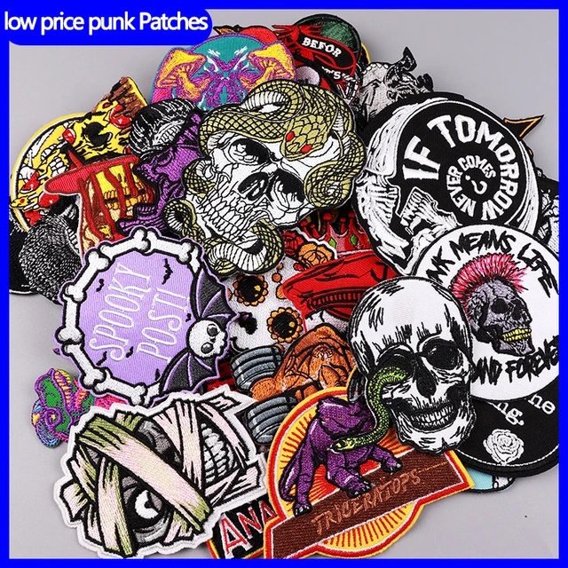 Punk Animal Patch Large Embroidery Patch Iron On Patches For Clothing  Thermoadhesive Patches For Jackets Sewing Motorcycle Patch