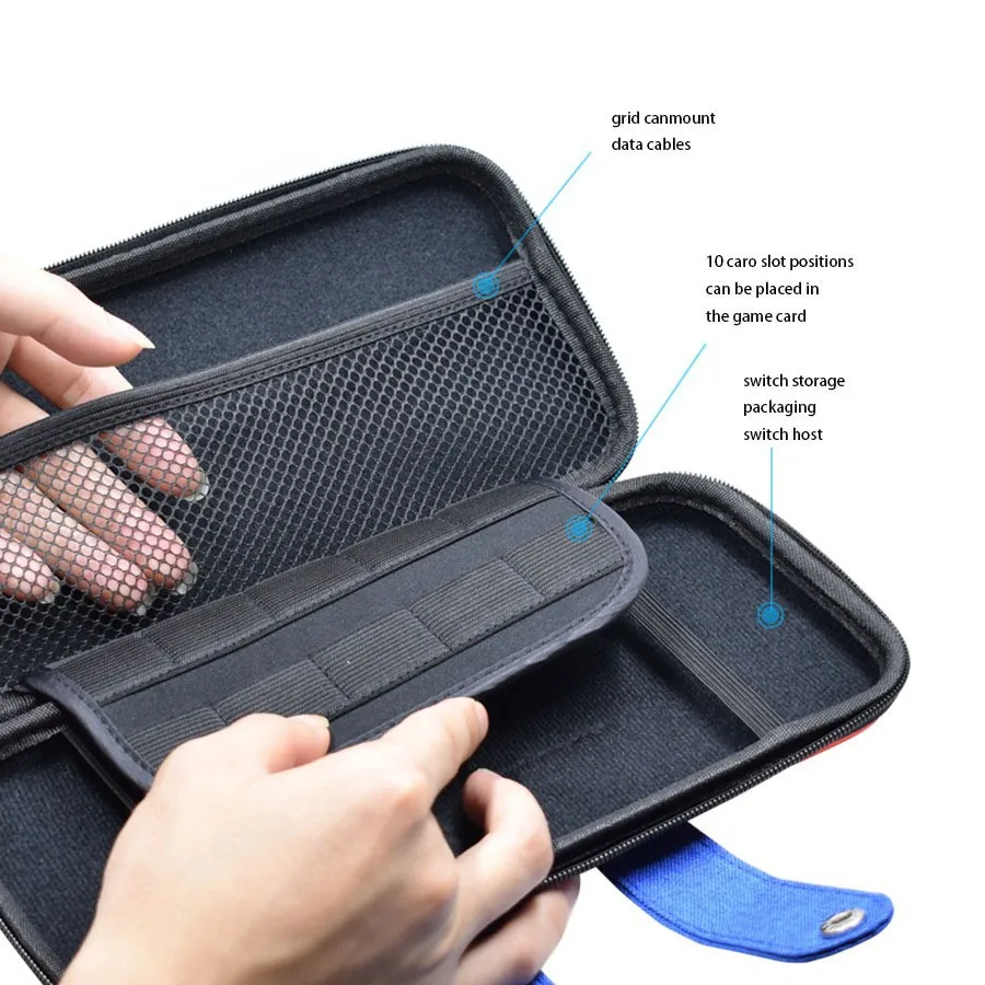Compatible with Switch Lite Carrying Case, Switch Lite Case with Soft TPU Protective Case Games Card 6 Thumb Grip Caps