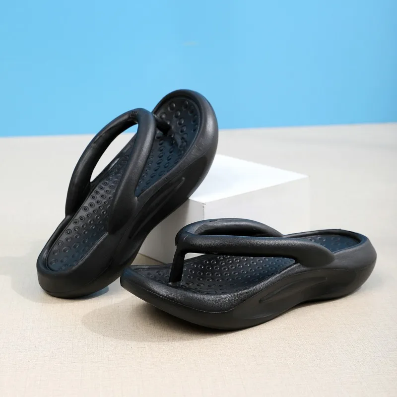 

Summer Couple's Beach Flip Flops Men's Non-Slip Slippers Man Thick Bottom Waterproof Outdoor EVA Shoes for Men Comfortable Slide
