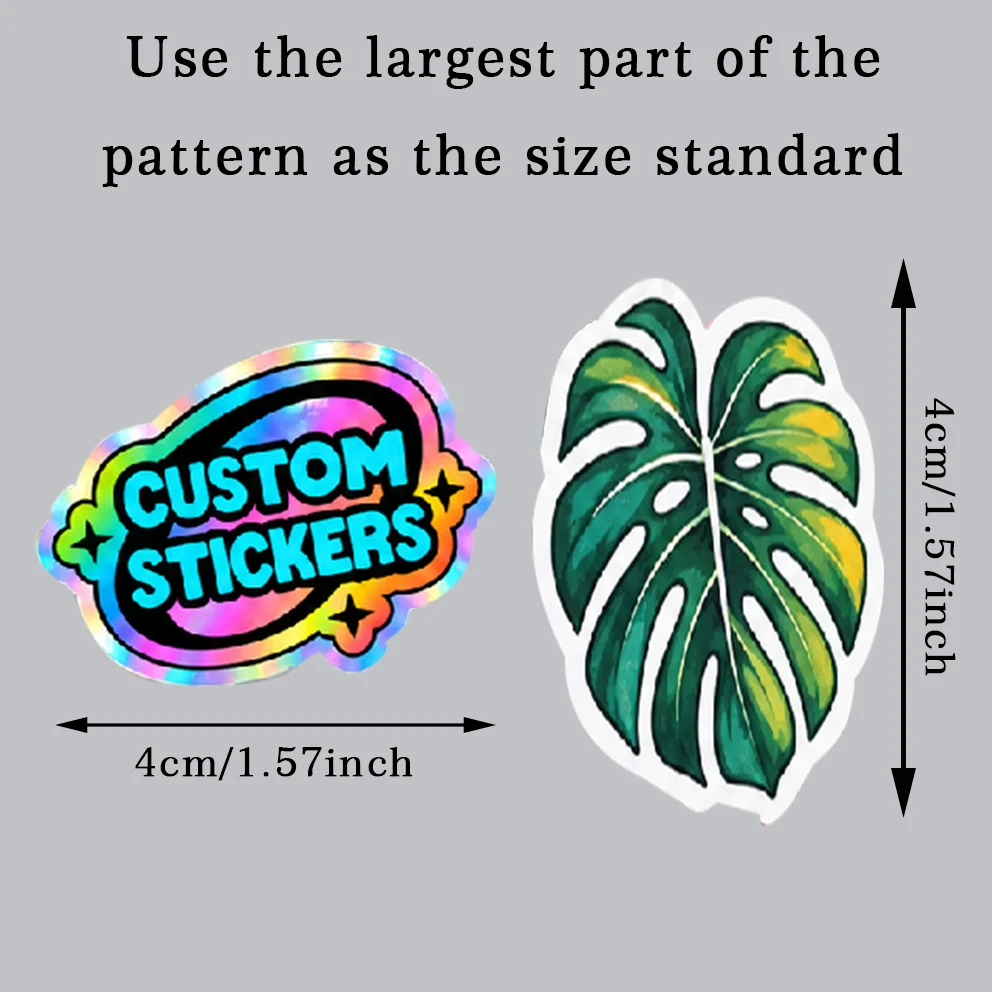 Customized Irregular Stickers in Four Material Options with Logo and Text Personalization