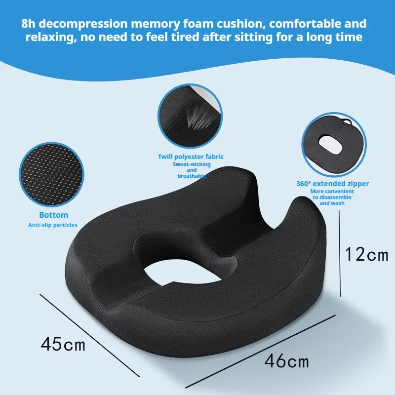 Office Seat Cushion for Hemorrhoids-Long Hours Comfort Breathable Hollow Design Beautiful Butt Lumbar & Tailbone Support Toilet 3
