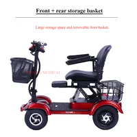 Folding Outdoor Electric Scooter For Disabled Four Wheeled Electric Adult Tricycle with Rear Basket 2