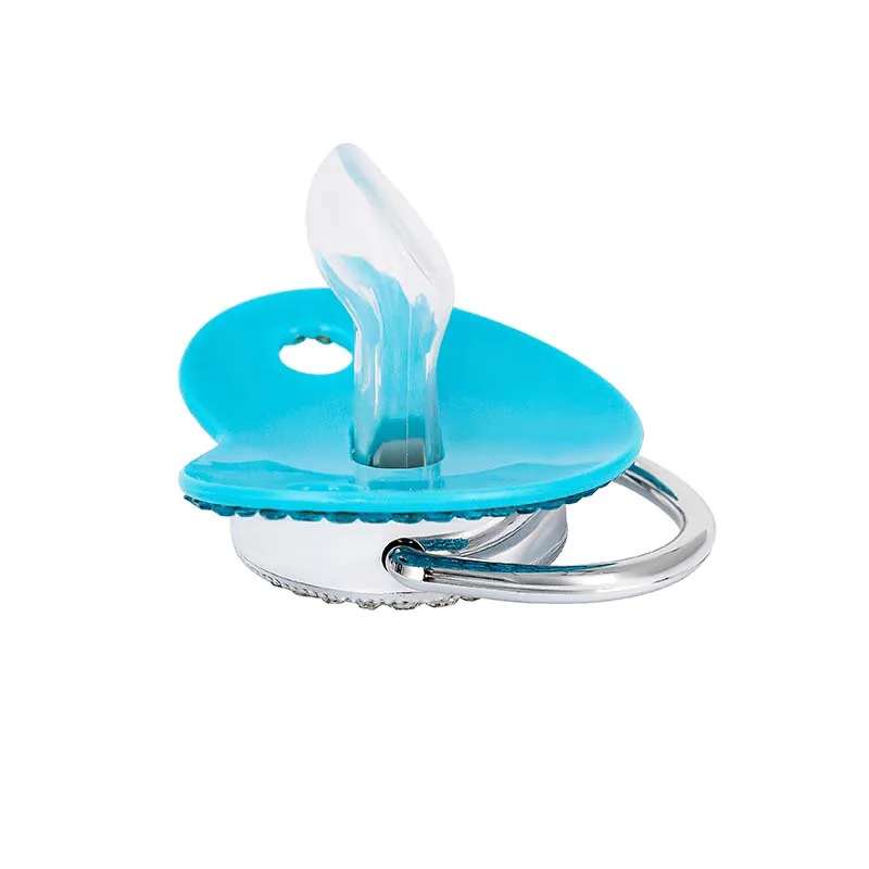 Attache-tétine en silicone personnalisé pour bébé, 26 initiales, bleu, sur nouveau-né, luxe, TeWindsor, continents, sans BPA