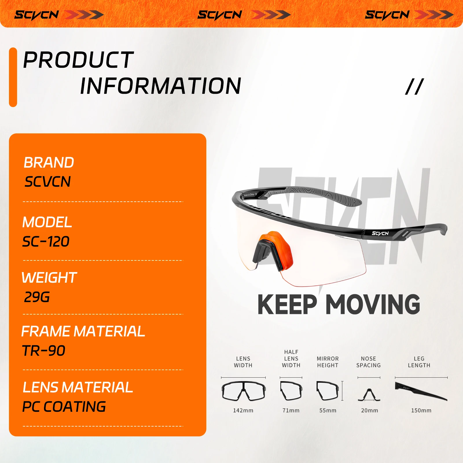 SCVCN New Outdoor Sports Cycling Photochromic Sunglasses MTB Glasses Bike Cycling UV400 Goggles Men Women Bicycle Hiking Eyewear