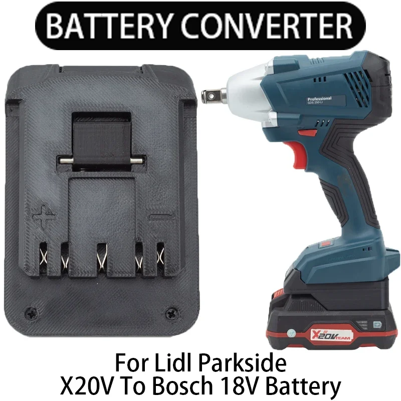 Battery Adapter for Lidl Parkside X20V to RYOBI/Bosch/Hitachi 18V Li-Ion Battery Adapter Compatible with Parkside X20V Series diy adapter for hitachi 18v lithium battery 14 awg wires convert with holes connection power tool accessories