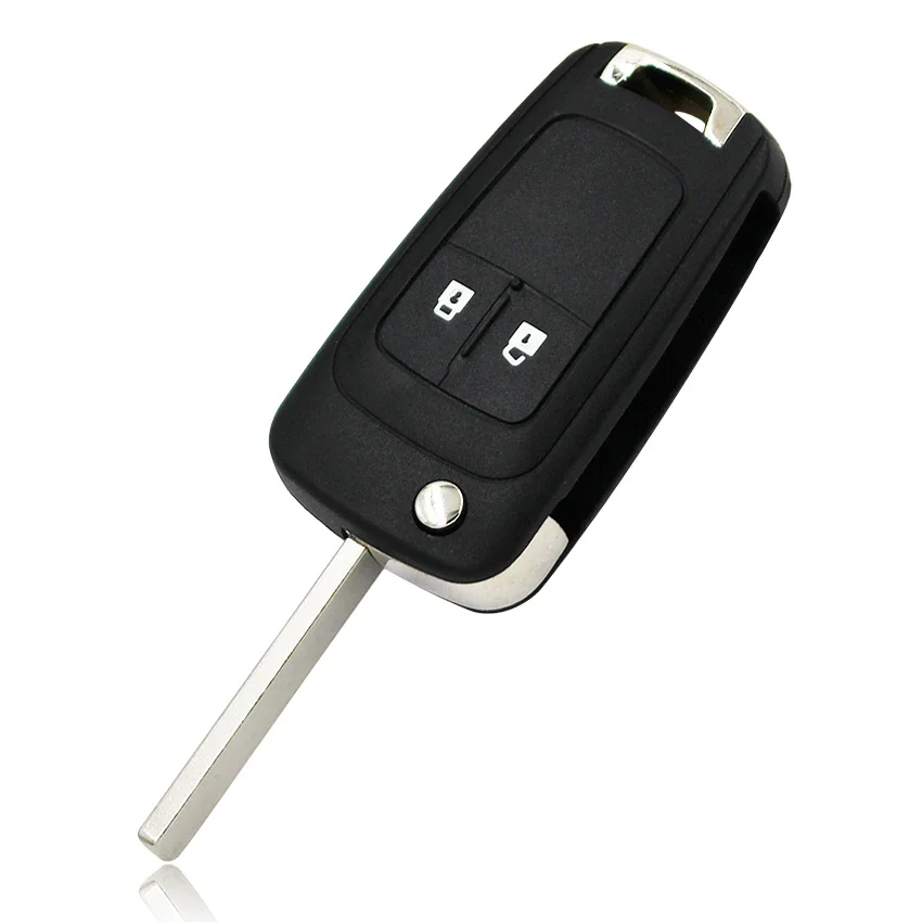 Flip Folding Remote Key Shell Fob Case 2 Buttons For Chevrolet Aveo Cruze Orlando Trax HU100 Blade
