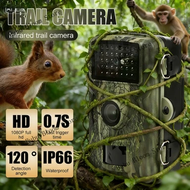 Mini caméra trail 16MP 1080P étanche vision nocturne - Surveillance discrète pour jardin et forêt