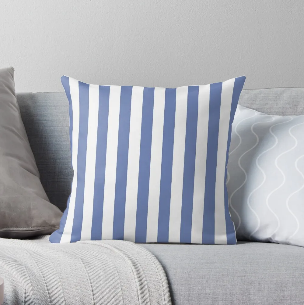 Blue and White Striped Throw Pillow Pillow Case Christmas Decorative