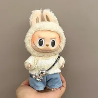 Suitable for 17cm Labubu Clothes Cute Overalls Skirt Suit V1 V2 V3 DIY Clothing Accessories Creative Children's Toy Gifts 1