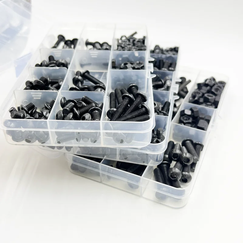 ORUYROP M6 x 12mm Button Head Socket Cap Screws Bolts, 10.9 Grade Alloy Steel, Metric Allen Hex Drive, Black Oxide Finish, Fully Threaded, 50PCS