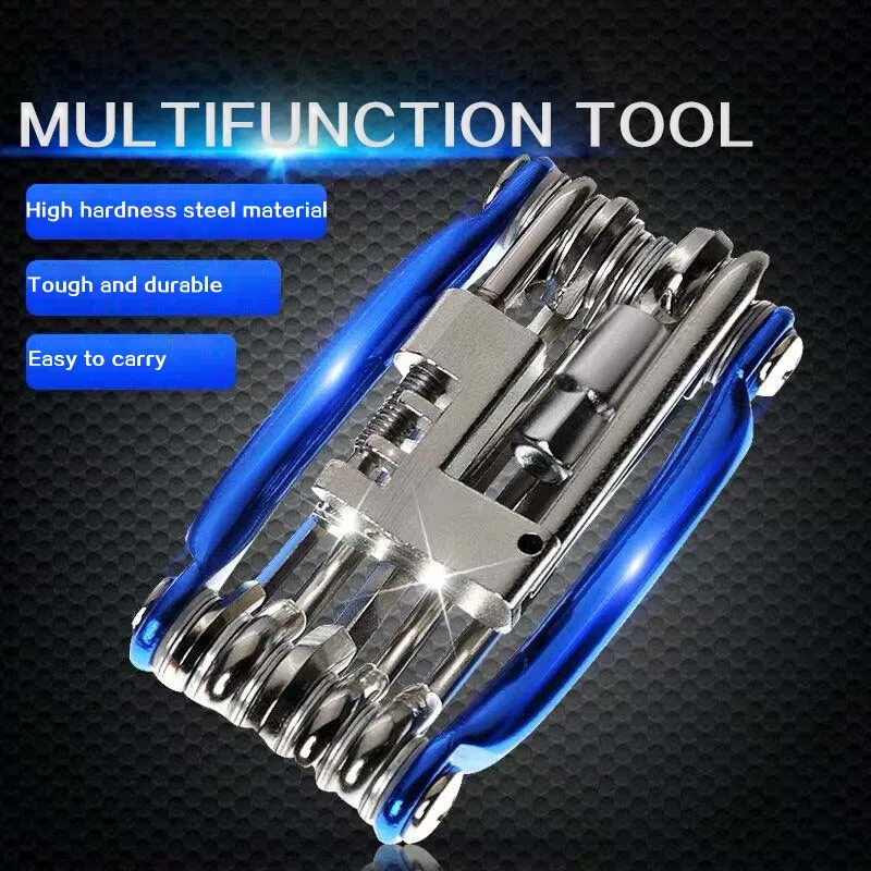 Multifunction 11 In1 Bicycle Repairing Set Bike Bike Repair Tool Kit Wrench Screwdriver Chain Hex Spoke Mountain Cycling Tools