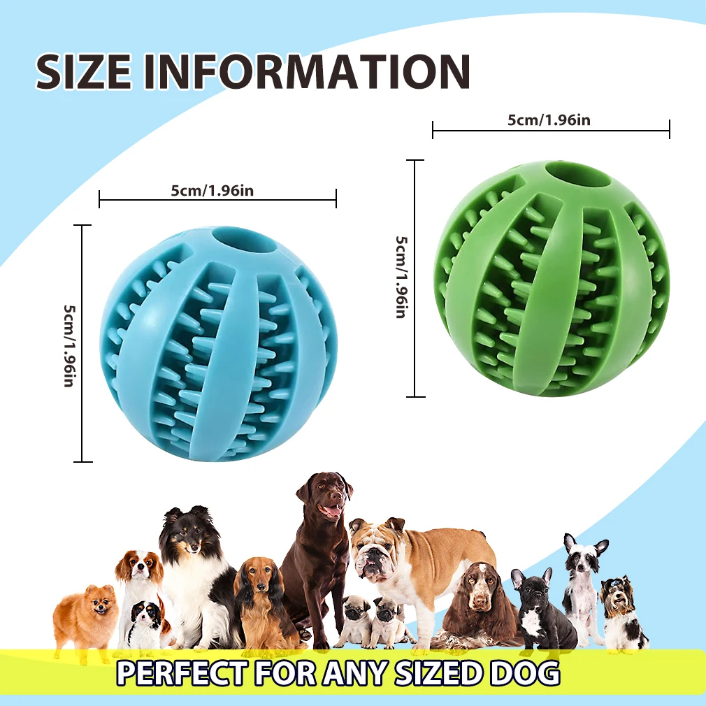 Rubber Dog Treat Ball Set 2