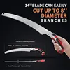 AIRAJ Pruning Saw with Scabbard Safety Sheath,52CM/20 Inch Gardening Pruning Saw,SK5 Steel Curved Blade,Safe & Secure Blade Lock 6