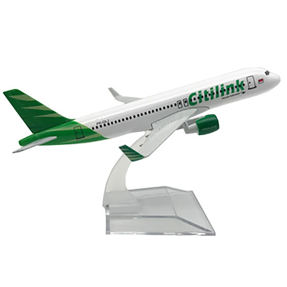 

1/400 самолет Citilink Индонезия, аэробус A320 16 см, модель самолета из сплава, игрушки, украшение для детей, подарок для коллекции