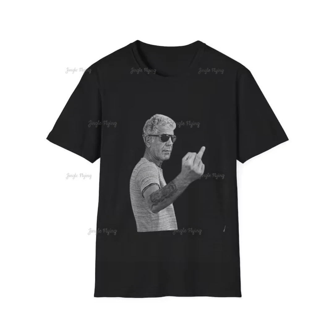 Anthony Bourdain T-Shirt Iconic Middle Finger Moment Collector Item Tshirt Oversize
