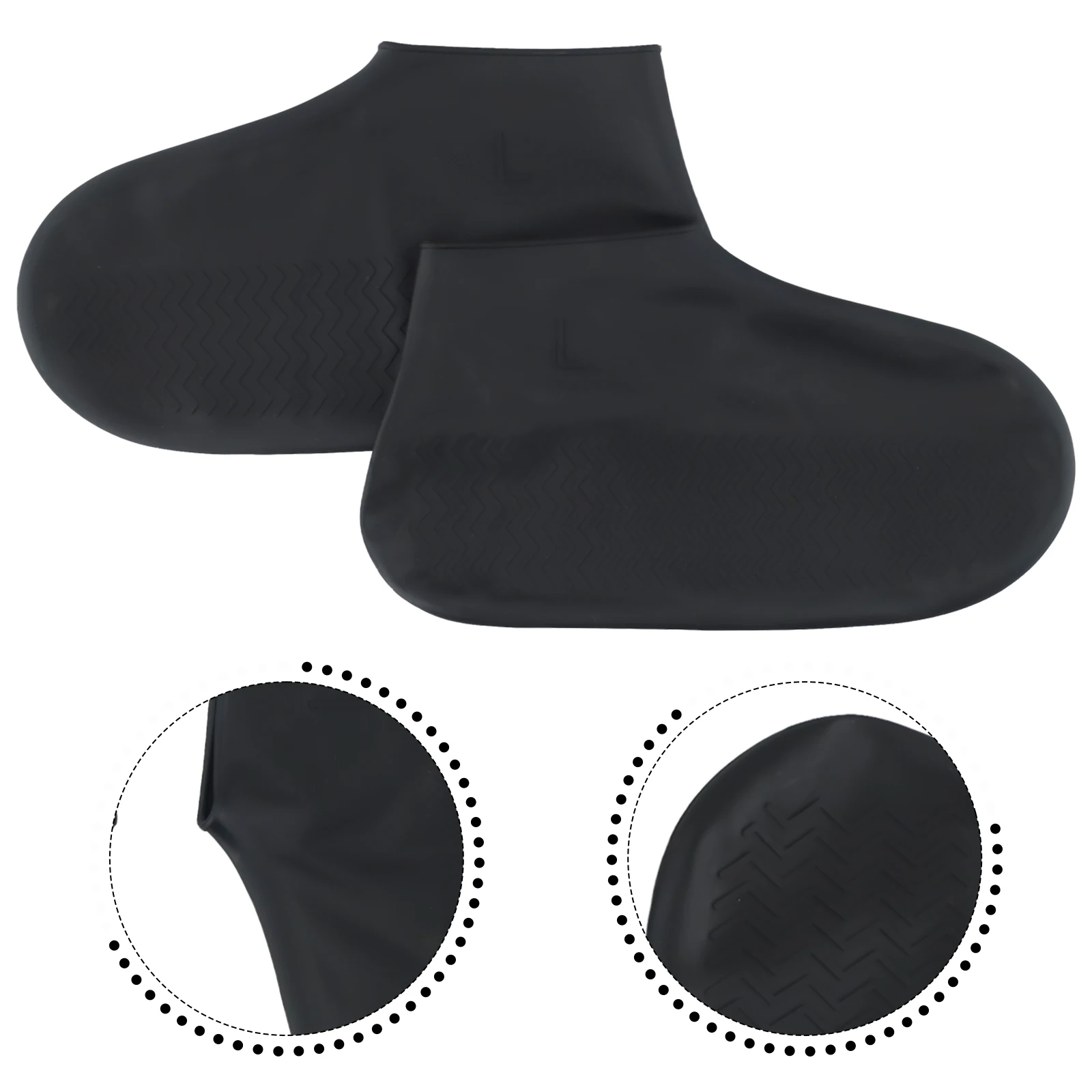 1 paar Wasserdichte Silikon Schuh Abdeckung Recycelbar Boot Abdeckung Schutz Wiederverwendbare Outdoor Regen Boot Überschuhe Wanderschuhe – Detail 32