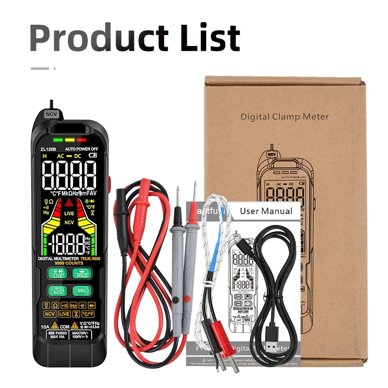  Ƽ AC DC   ׽, USB  T-RMS Ʈ Ƽ, µ  Ƽ, 9999 īƮ