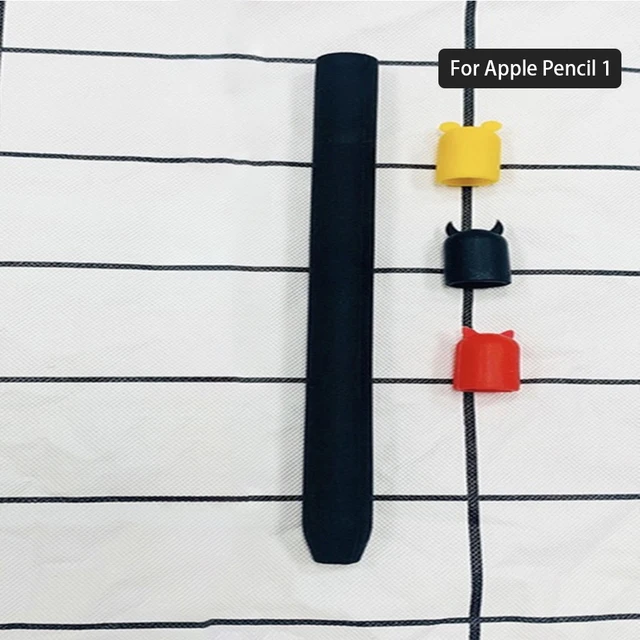 For Apple IPad Pencil 1 2 Pencil2 Tablet Touch Pen TPU Soft Silicone Protective Tip Cover Screen Stylus Anti-scratch Nib Case Pencil 1 Black