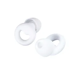 Ultra - Comfort Soundproof Silicone Earplugs for Enhanced Sleep and Noise Reduction (White)