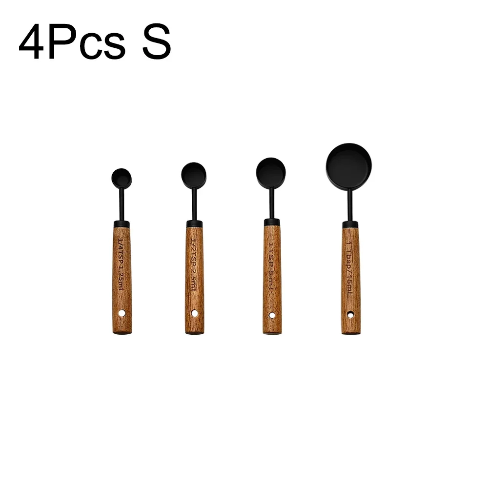 4Pcs Black S
