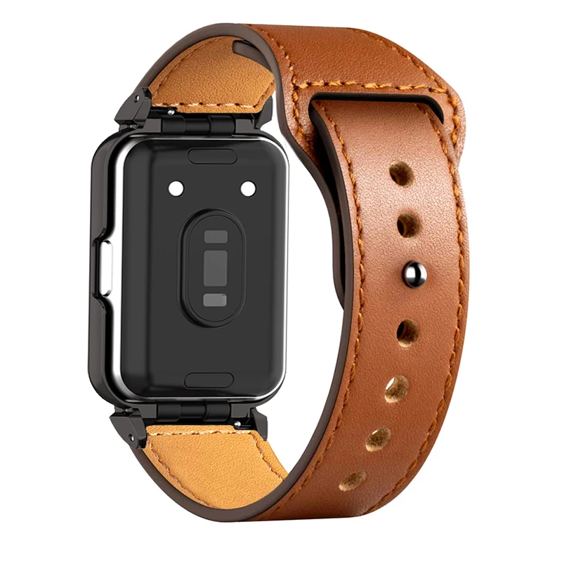 Leather Strap Case Protector with Metal Shell