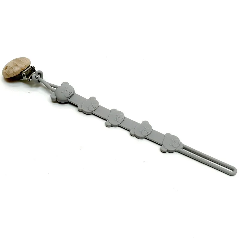 One Pacifier Chain Baby Teether Pacifier Lanyard Chain Teether Chain Anti-Loss Rope Silicone Pacifier Chain Clip