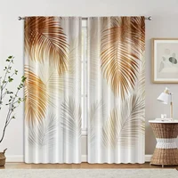 2pcs, Curtains 2D print Eclectic decor Versatile 100% Polyester (without rod) Thermal Insulation, and Room Darkening Functions 2