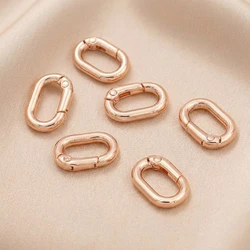 Gold Plated Oval Clasp Set for Jewelry Making - 5 Piece (Red Golden)